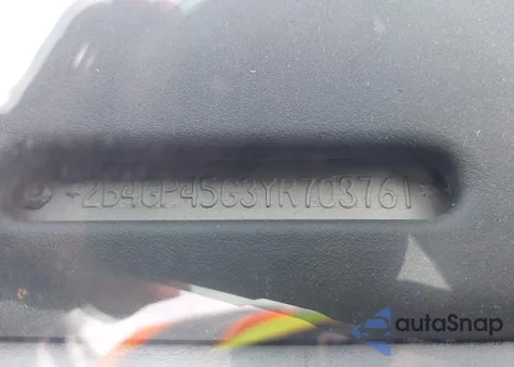 2000 Dodge Caravan Se z USA, uszkodzony, nr VIN 2B4GP45G3YR703761